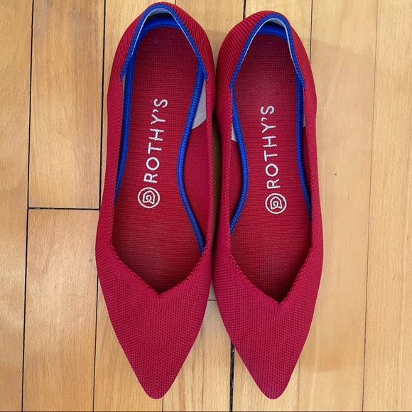 Rothy’s pointed toe shoe in red size 8 - Picture 7 of 13